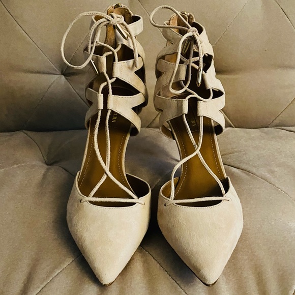 ‼️SOLD‼️Brand New! Aquazzura Nude Suede Heels - Picture 6 of 16